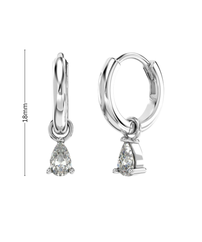 Серьги из серебра с цирконами