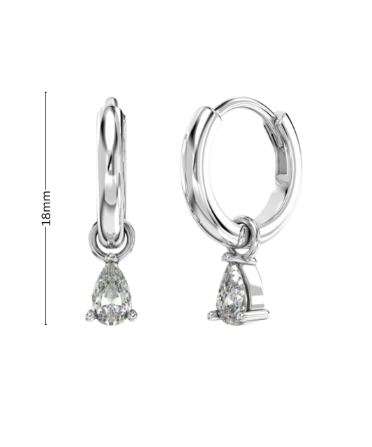 Серьги из серебра с цирконами