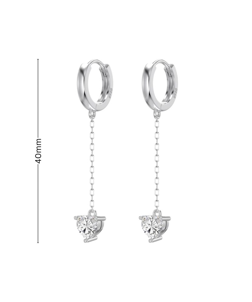 Серьги из серебра с цирконами