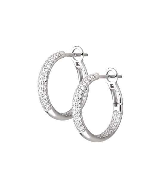 Серьги из серебра с цирконами
