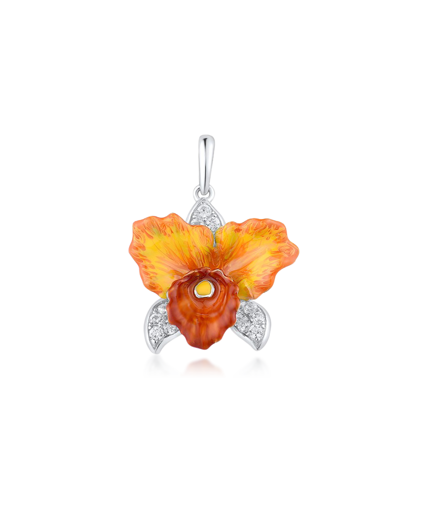 Позолоченная подвеска из серебра с цирконами