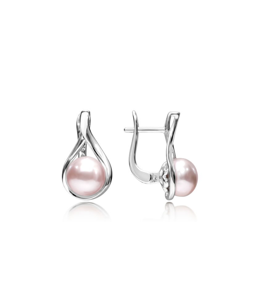 Серьги из серебра с жемчугом