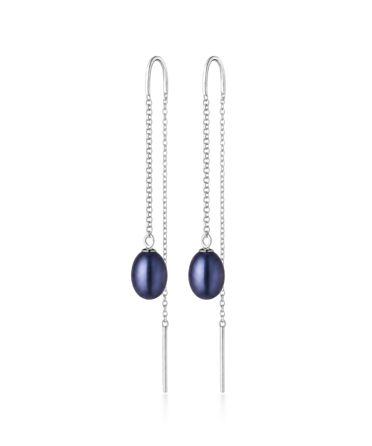 Серьги из серебра с жемчугом