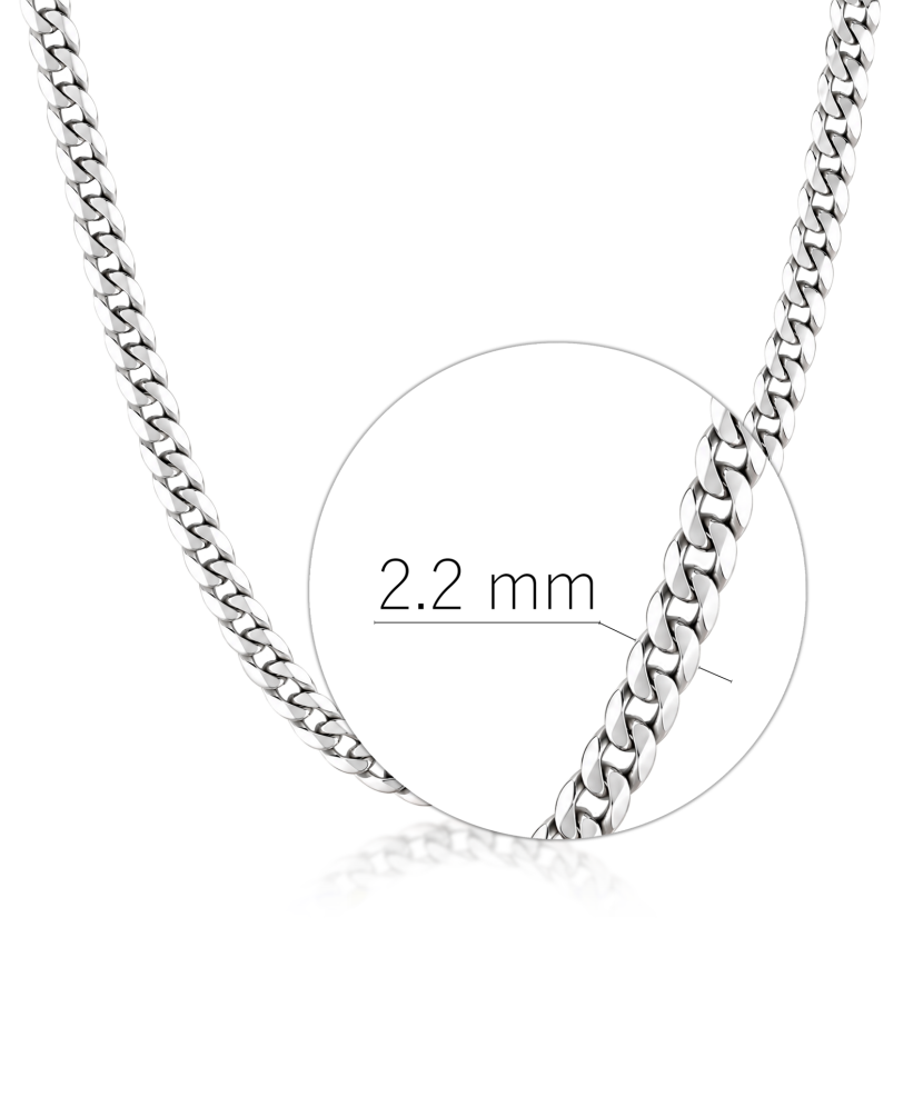Hõbedast “Curb” kaelakett 2,2 mm