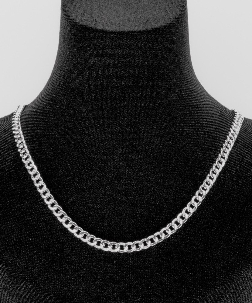 Hõbedast “Curb” kaelakett 4 mm