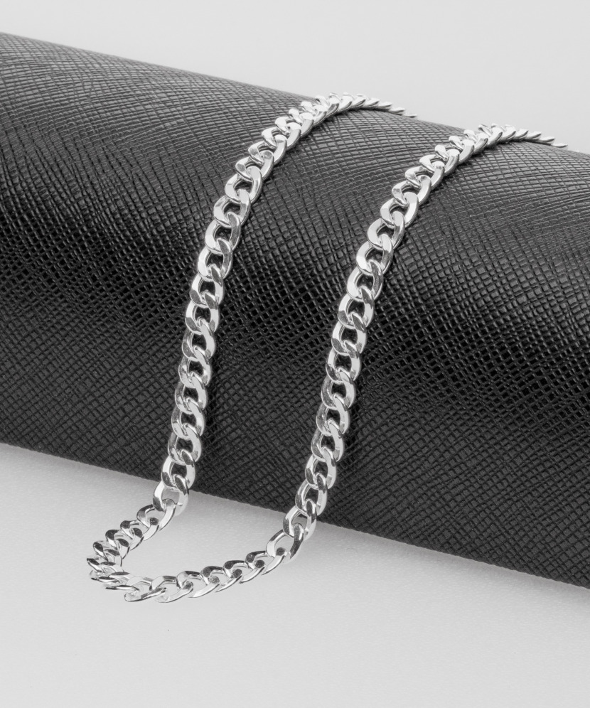 Hõbedast “Curb” kaelakett 4 mm