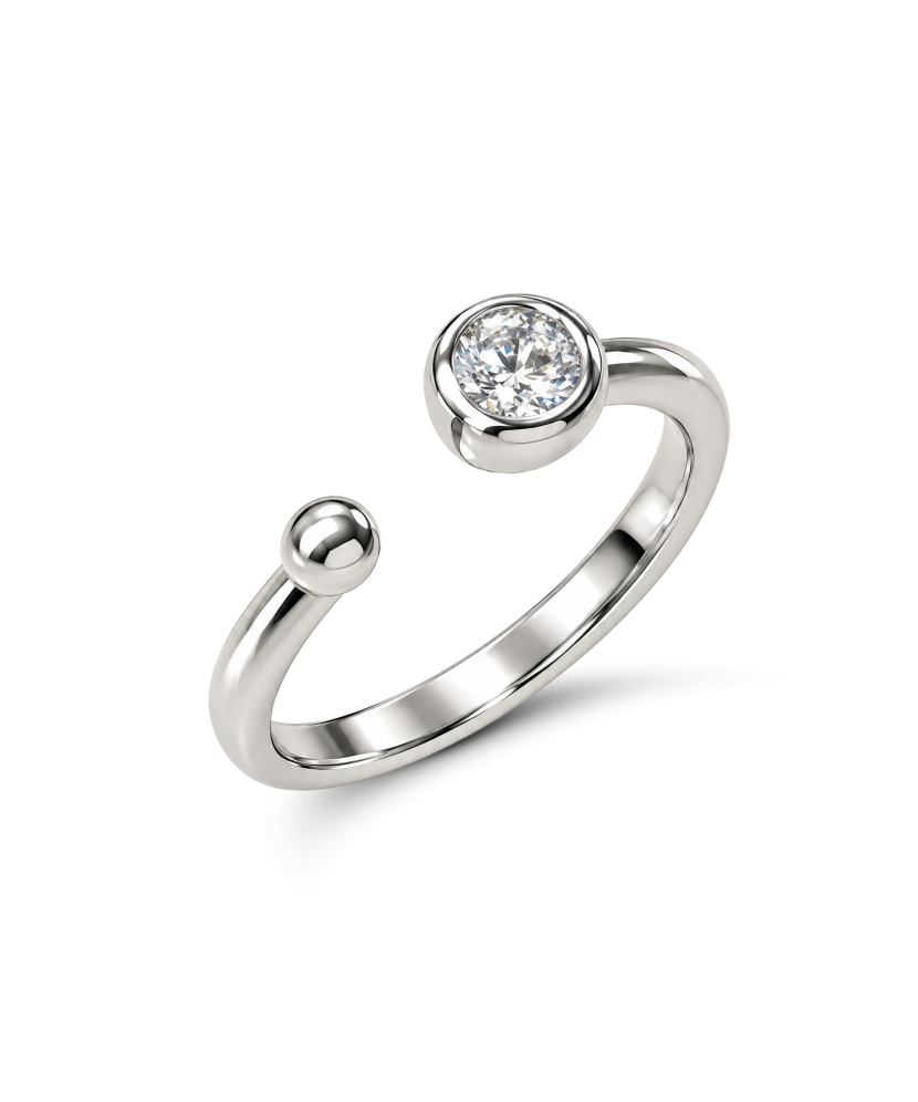 Серебряное кольцо с цирконом
