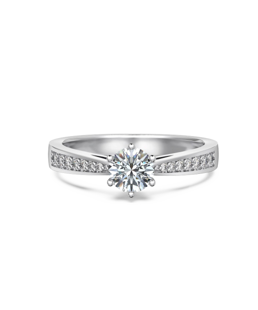 Серебряное кольцо с муассанитами 0.5ct