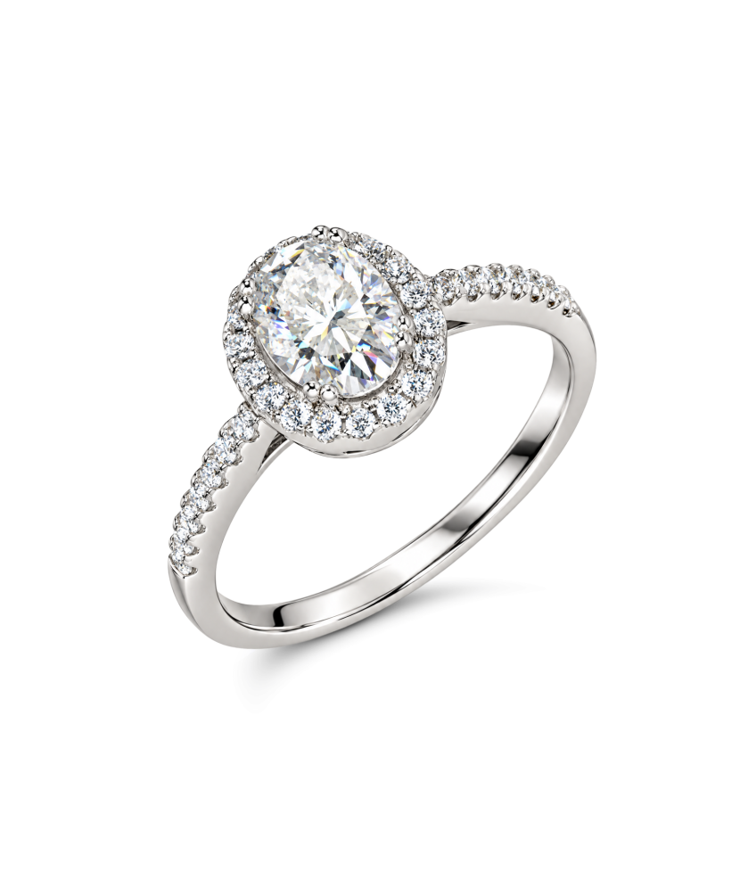 Hõbedast sõrmus moissaniitidega 1.5ct