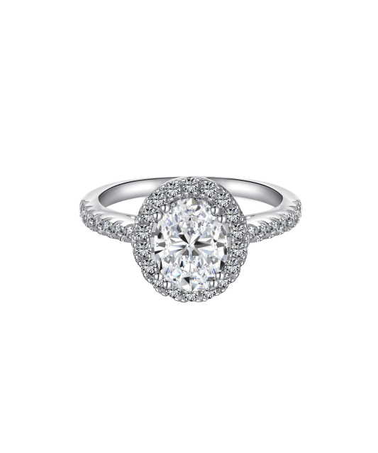 Серебряное кольцо с муассанитами 1.5ct