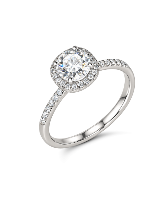 Серебряное кольцо с муассанитами 1 карат