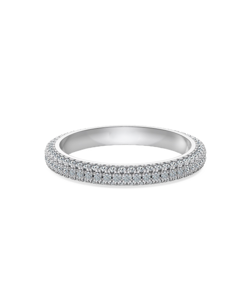 Hõbedast sõrmus moissaniitidega 0.8ct