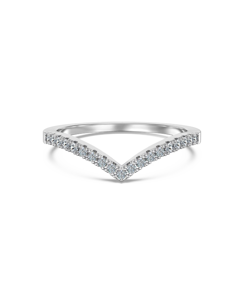 Серебряное кольцо с муассанитами 0.19ct