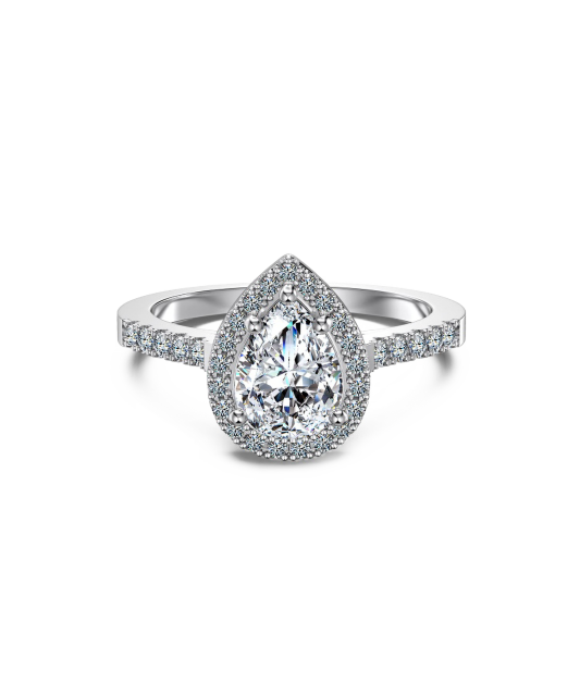 Серебряное кольцо с муассанитами 1.25ct