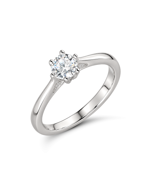 Hõbedast sõrmus moissaniidiga 0.5ct