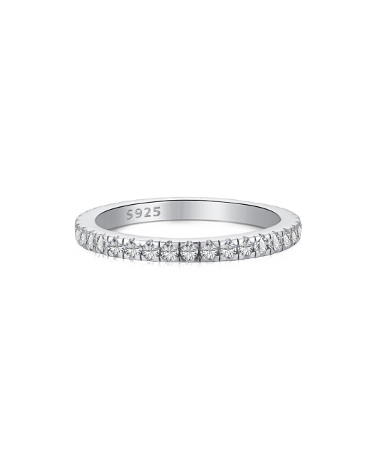 Серебряное кольцо с муассанитами 0.5ct