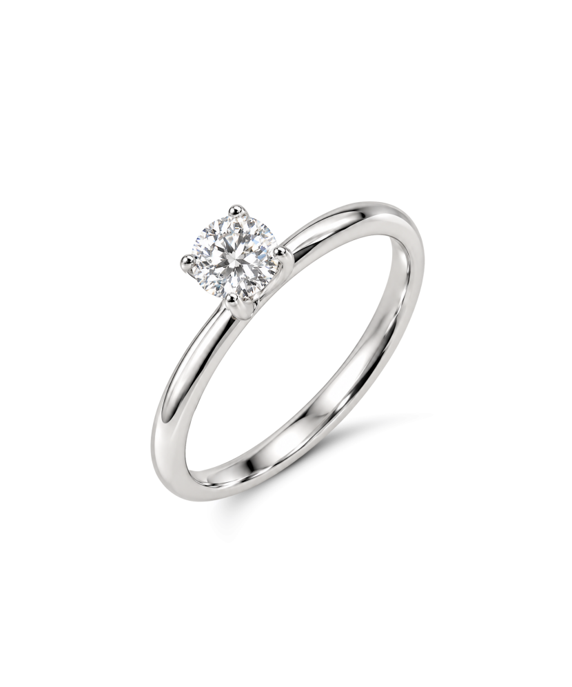 Hõbedast sõrmus moissaniidiga 0.5ct