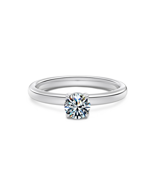 Серебряное кольцо с муассанитом 1ct