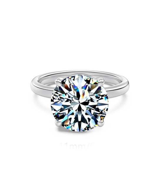 Серебряное кольцо с муассанитом 5ct