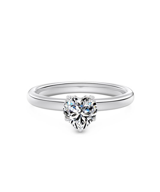 Серебряное кольцо с муассанитом «Сердечко» 0.8ct