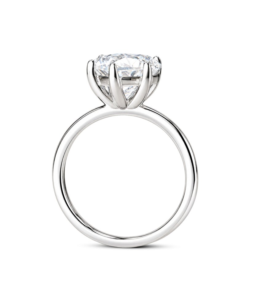 Серебряное кольцо с муассанитом «Сердечко» 3ct