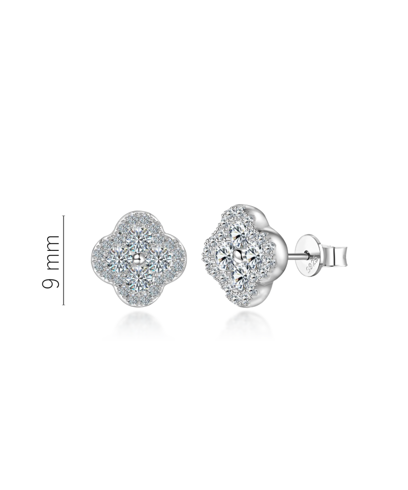 Серебряные серьги с муассанитами 0.68ct