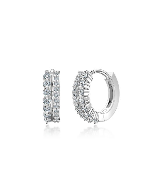 Hõbedast kõrvarõngad moissaniitidega 0.41ct