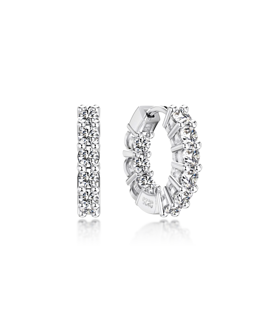 Hõbedast kõrvarõngad moissaniitidega 1.26ct