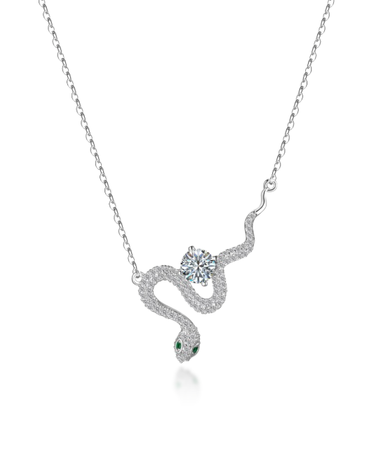 Hõbedane kett moissaniidist ripatsiga 0.5ct