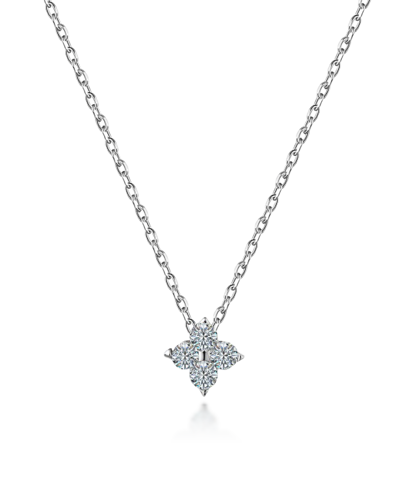 Hõbedane kett moissaniidist ripatsiga 0.18ct