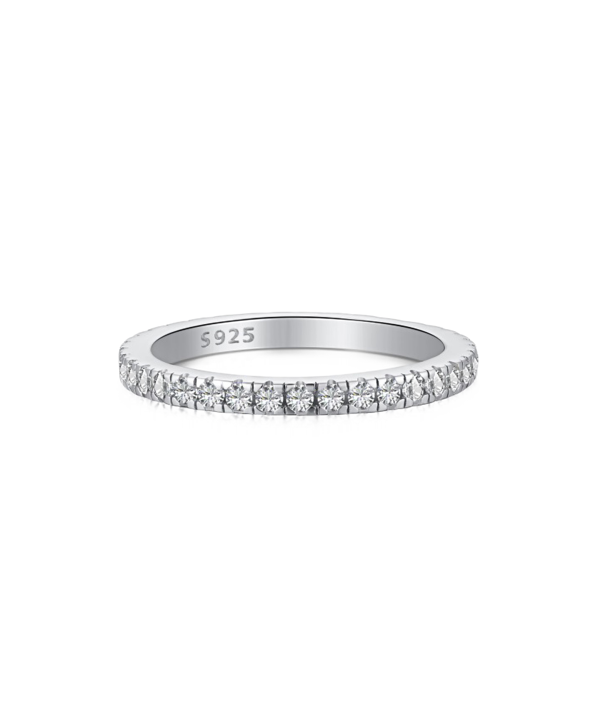 Hõbedast sõrmus moissaniitidega 0.9ct