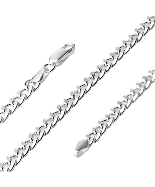 Hõbekäevõru "Curb" 4.3mm