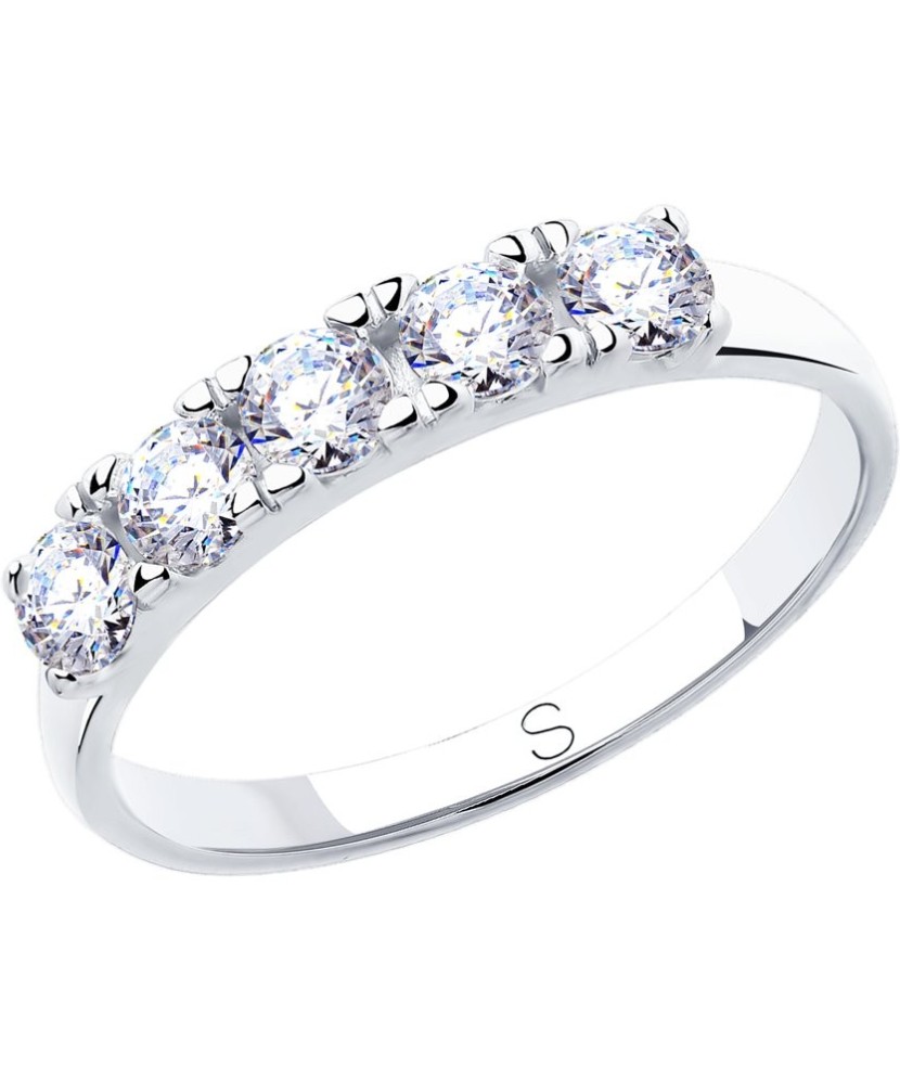 Sidabrinis žiedas su cirkoniais - Sidabriniai žiedai - Goldinga