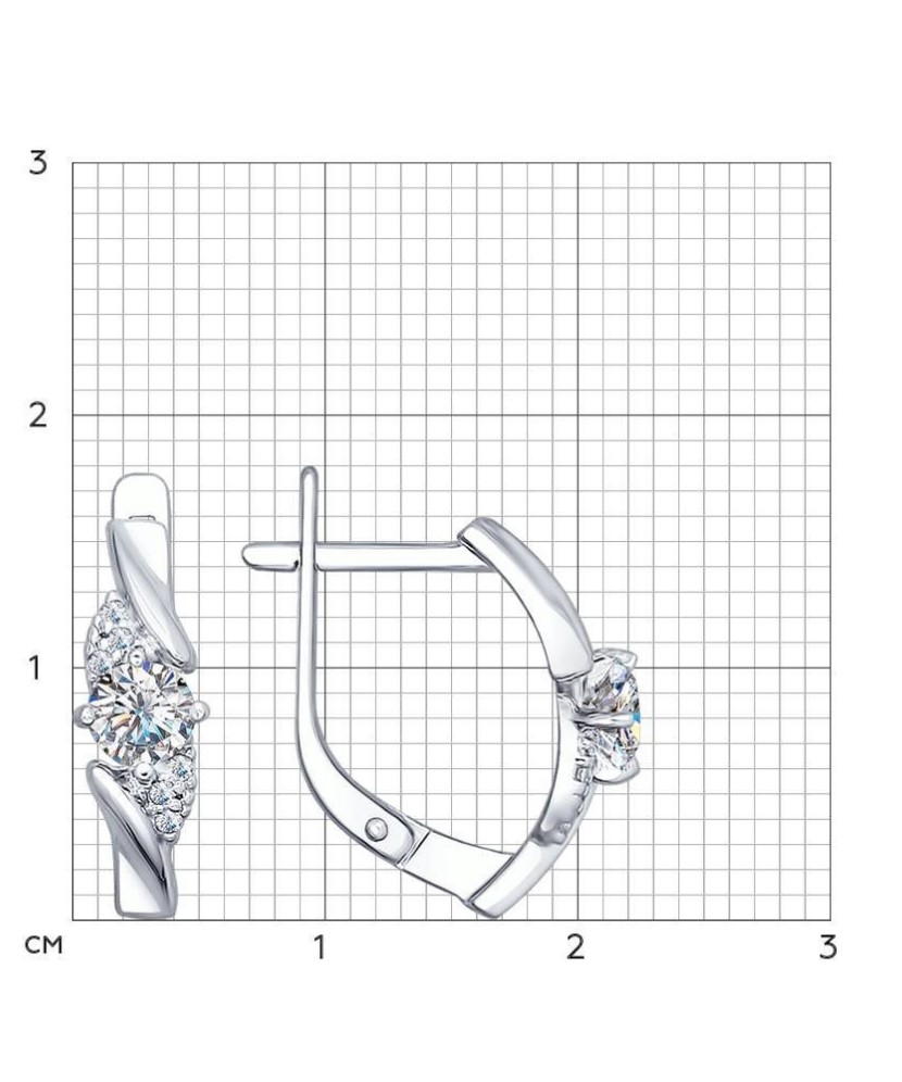 Sidabriniai auskarai su cirkoniais Goldinga S94022384