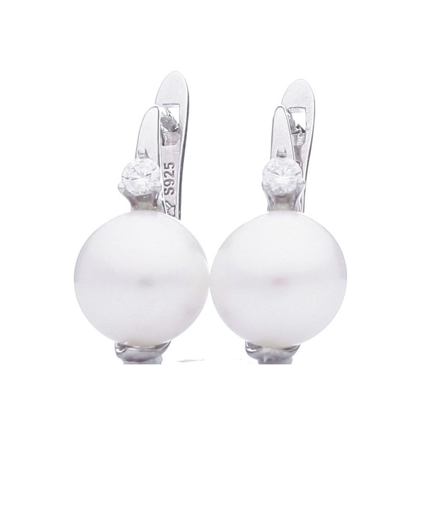 Hõbekõrvarõngad pärli ja tsirkooniga - Pärliga kõrvarõngad - Goldinga