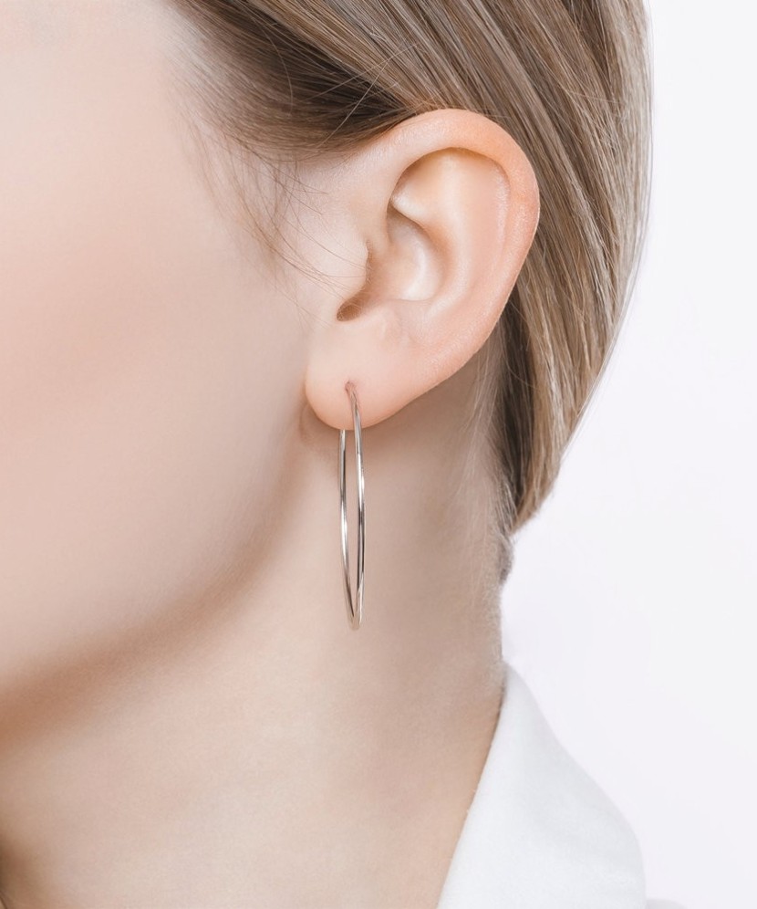 Hõbekõrvarõngad rõngad 40mm - Hõbekõrvarõngad - Goldinga