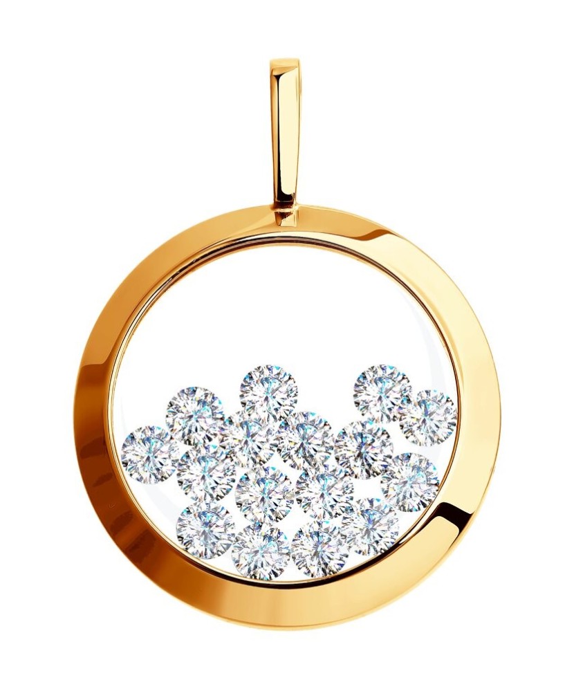 Auksinis pakabukas su cirkoniais - Auksiniai pakabukai - Goldinga