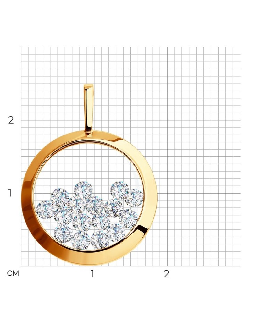 Kuldripats tsirkoonidega - Kullast ripatsid - Goldinga