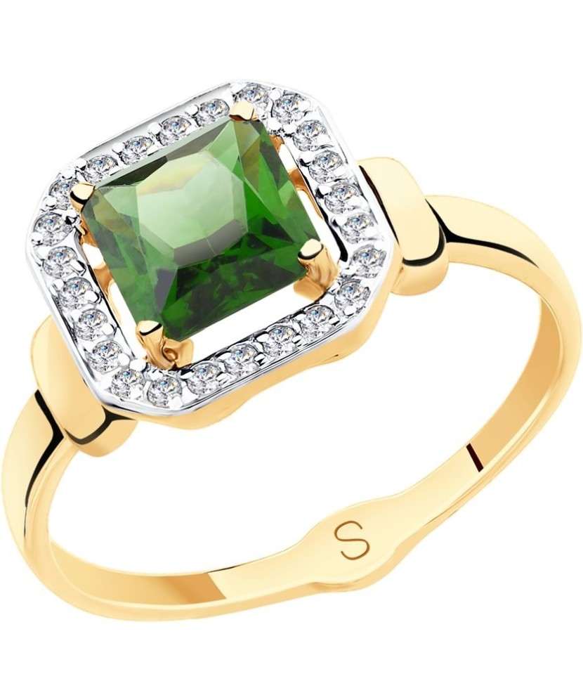 Kuldsõrmus sitali ja tsirkoonidega - Kuldsõrmused - Goldinga