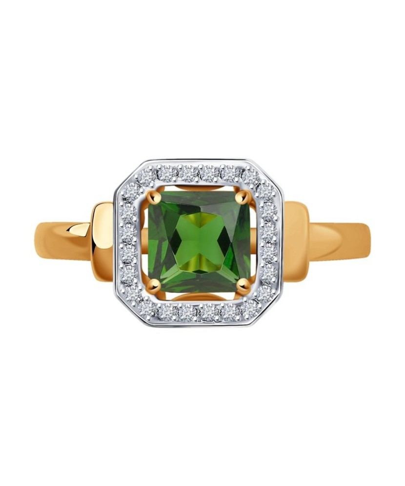 Kuldsõrmus sitali ja tsirkoonidega - Kuldsõrmused - Goldinga