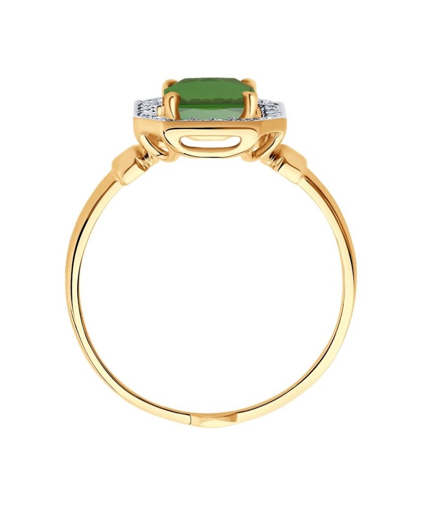 Auksinis žiedas su sitalu ir cirkoniais - Auksiniai žiedai - Goldinga