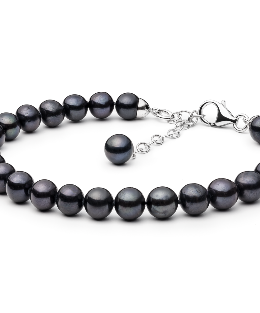 Жемчужный браслет с серебром