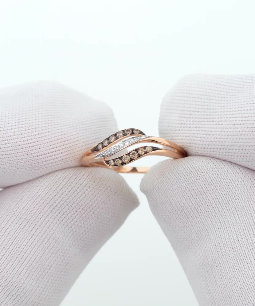 Золотое кольцо с алмазами