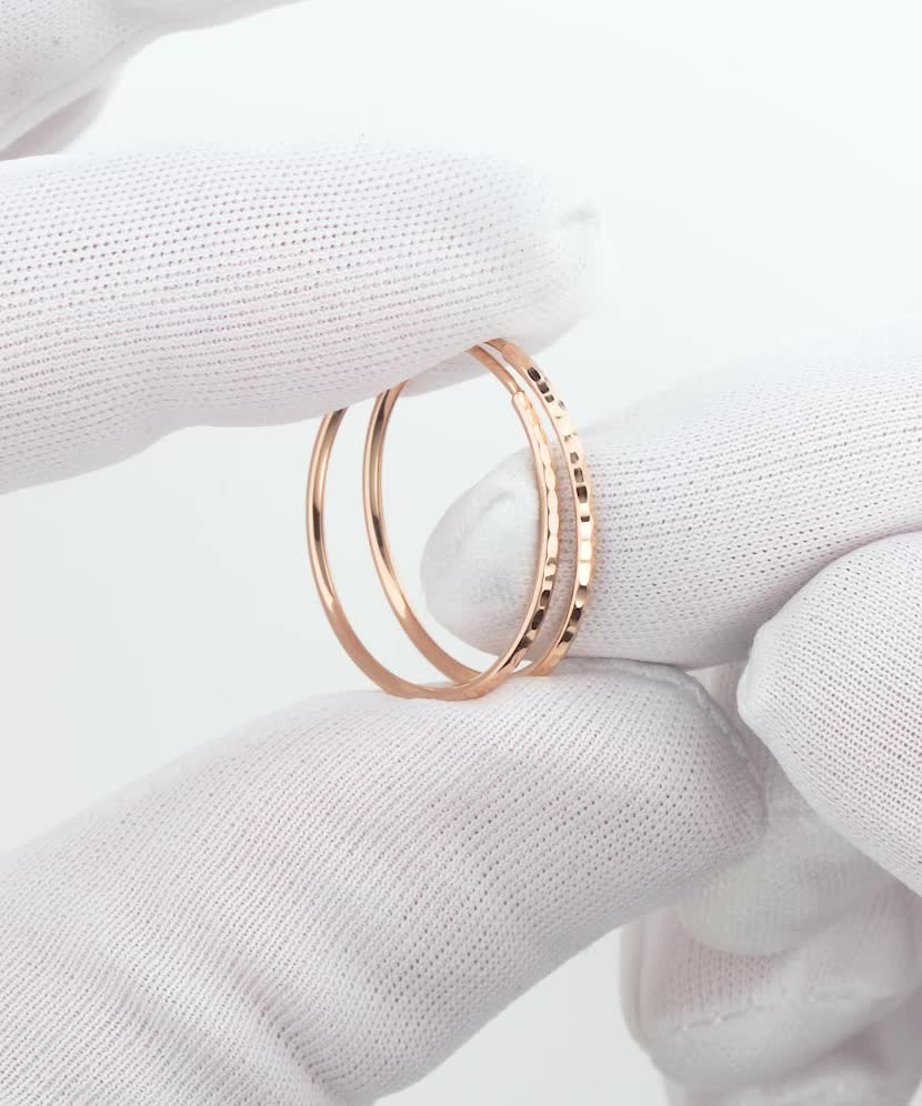 Kuldkõrvarõngad graveeritud rõngad 17mm