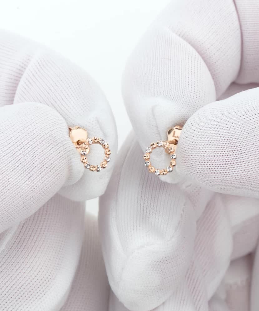 Золотые серьги 8mm