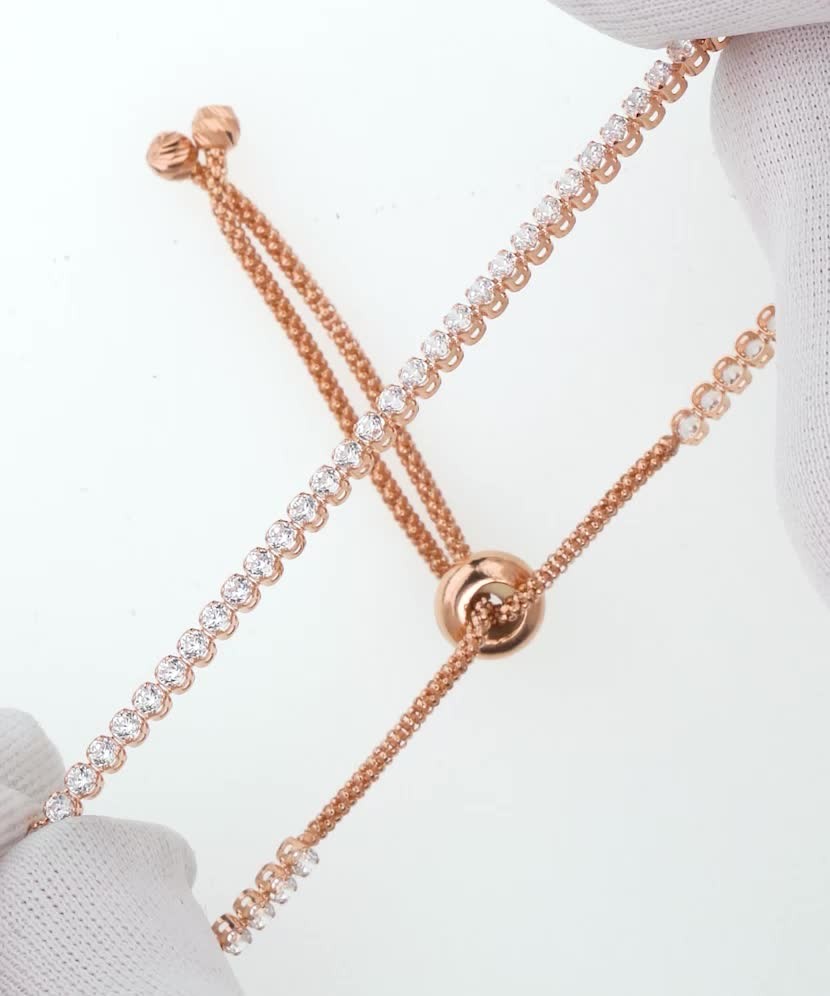 Золотой браслет с цирконами