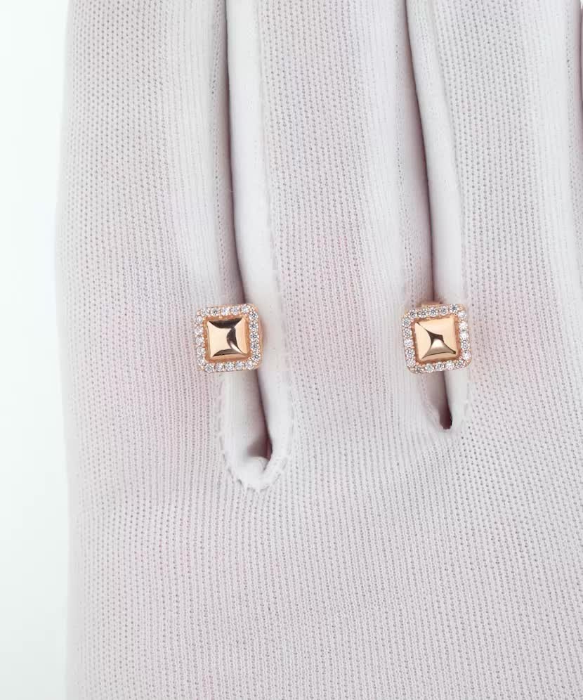 Золотые серьги с цирконами