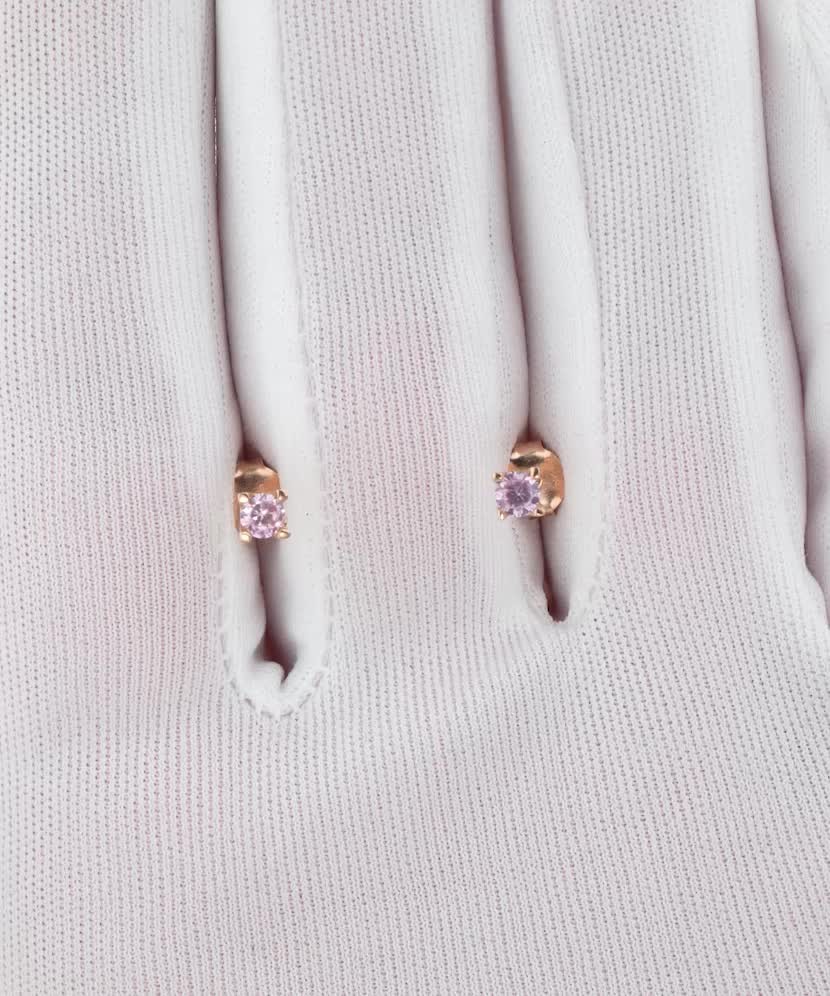 Золотые серьги с цирконами