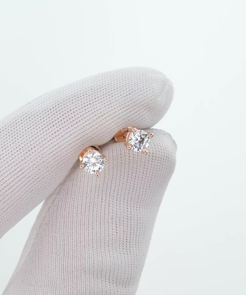 Золотые серьги с цирконами