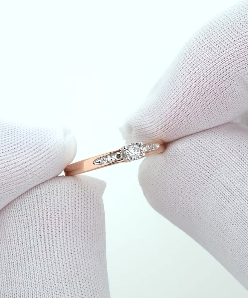 Золотое кольцо с алмазами